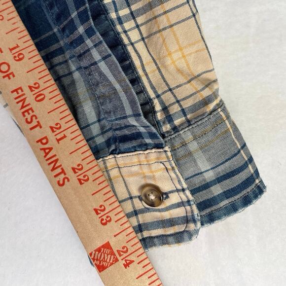 Abercrombie & Fitch THE BIG SHIRT Plaid Blue Button Down Long Sleeve Shirt Sz LG - Picture 7 of 12